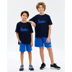 Resim Skechers B Graphic Tee Regular T-Shirt Büyük Erkek Çocuk Lacivert SK2610007-3601 