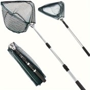 Resim Teleskopik Balıkçılık Karşıya Çıkma Ağı, Genişletilebilir 90.93cm ile 189.99cm Sap - Dayanıklı Paslanmaz Çelik, Tatlı ve Tuzlu Suyun Kullanımına Uygun Yeşil Fileli Ağı, Çocuklar ve Yetişkinler İçin İdeal, Balıkçılık Ekipmanı | Ayarlanabilir Uzunluklu Ağı | Dayanıklı Balıkçılık Ağı 