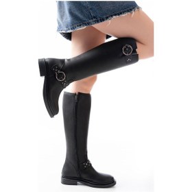 Resim 2024-3004 Siyah Toka Aksesuarlı Lastikli Fermuarlı Günlük Kadın Ç Diğer 