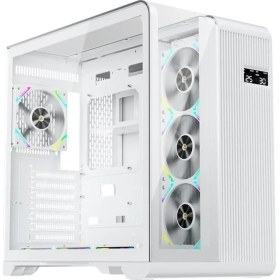 Resim 1st Player Rt7 Beyaz Dıgıtal 850W 80+ Gold Full Modüler 4X12CM Argb 3 Taraflı Temperli Cam USB 3.0 - Type C Atx Kasa 