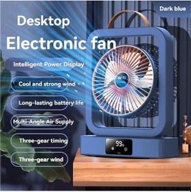 Resim Jialan Katlanabilir Zamanlı Masaüstü Vantilatör, Ev Usb Yüksek 