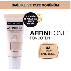 Resim Maybelline new york affinitone fondöten - 03 light sandbeige 