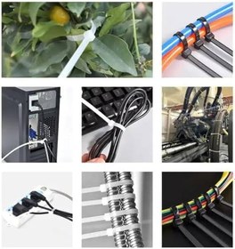 Resim Siyah Kablo Bağı Plastik Cırt Kelepçe 3.6X370mm 37cm (200) 