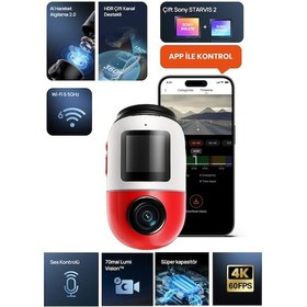 Resim 70mai Dash Cam X800 128gb Kırmızı 