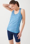 Resim Los Ojos Mavi Melanj Tank Top Bisiklet Yaka Sporcu Atleti Racerback 