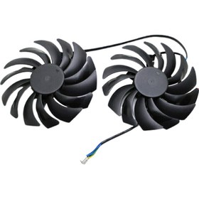 Resim 2 Adet 92MM Grafik Kartı Fan DC12V Msı GTX1080TI Için 1080 1070 1060 RX470 580 (Yurt Dışından) 