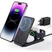 Resim ESR 3'ü 1 Arada Şarj Istasyonu Apple Watch + Iphone + Apple Akıllı Saat Magsafe Mfm Lisanslıdır 