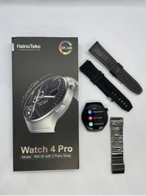 Resim Genel Markalar Siyah Haino Teko Watch 4 Pro RW32 Curved Amoled Ekran 3 Kordon Akıllı Saat Resmi Distribütör Garant 