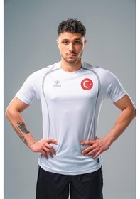 Resim Hummel Target Milli Takım Antrenman Tişört Beyaz 