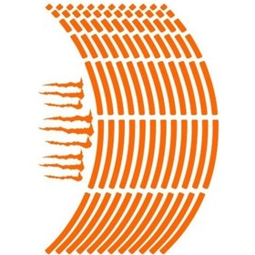 Resim Florasan Turuncu Kesik 2 1 Set Jant Şeridi 