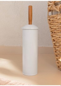 Resim The Mia Stripe Tuvalet Fırçası Beyaz 