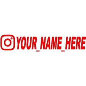 Resim Instagram Facebook Için Kullanıcı Adı Özel Kişiselleştirilmiş Instagram Vinil Etiket Red Long 50cm 1 Piece Set 