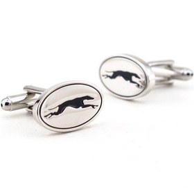 Resim Koşan Jaguar Silver Tone Kol Düğmesi Cx093 