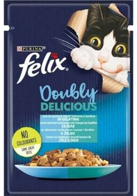 Resim Çifte Lezzet Somonlu Ve Sardalyalı Kedi Konservesi 85 Gr 