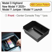 Resim Honeybeeshop Usvotov Tesla Model Y Juniper Ve Model 3 Highland Merkez Konsol Düzenleyici Tepsisi Kablolu Depolama Kutusu 