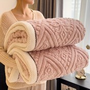 Resim Ultra-Yumuşak Kalın Flanel Battaniye - Yatak, Koltuk, Seyahat için Rahat, Sıcak & Çok Yönlü | Pembe Püsküllü, Alerji Dostu, Makinede Yıkanabilir, Rahat Battaniye, 3D Moda Tasarımı, Kabarık, Noel Hediyesi, Çekici Tarz, Durum Teması 