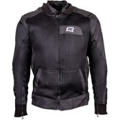 Resim Racıng Siyah Korumalı Motosiklet Montu 