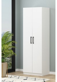 Resim Tiba Erzak Dolabı 4 Raflı 180 Cm Çok Amaçlı Dolap Banyo Dolabı Beyaz Beyaz 