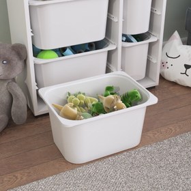 Resim Rine 8 Derin Sepetli Çok Amaçlı Oyuncak Dolabı Beyaz 