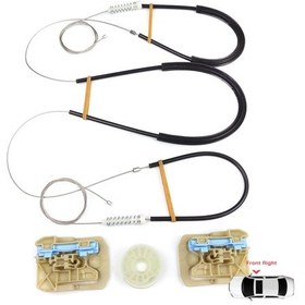 Resim Audi A4 S4 B8 8K 2008-2015 4/5 Kapı İçin Ön Sağ Cam Kriko Seti 