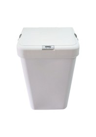 Resim Gümüş Tekli Dokunmatik Çamaşır Sepeti Çöp Kovası Temizlik Kovası Kirli Sepet 40 Litre-mt008 Beyaz 