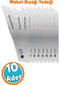 Resim NZB Maket Bıçağı Yedeği Ucu 0.50 mm Kalınlık x 18 mm Genişlik Bıçak Ucu Jiletİthal 10 Adet 8 Dilim 