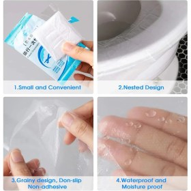 Resim Mucit Home Hijyenik Tek Kullanımlık Klozet Kapağı Poşeti Şeffaf Kapak Örtüsü Pratik Seyehat Restaurant 