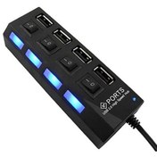 Resim Marka 4 Port Açma Kapama Düğmeli Usb Hub 2.0 Usb Çoklayıcı 