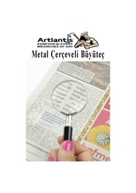 Resim Metal Büyüteç 100 Mm 1 Adet 6x Plastik Sap Çerçeveli 10 Cm Büyüteç Merçek Okul Büro Ofis Krom Kaplama Büyüteç 
