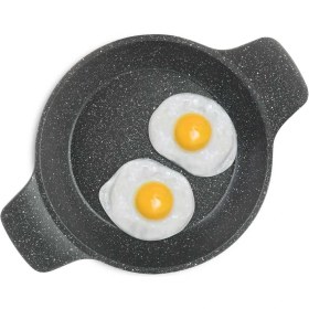 Resim Döküm Güveç Sahan, 18 Cm, Gri, Kendinden Saplı, Dayanıklı ve Şık Tasarım 