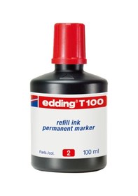 Resim Zekicocuk Edding Markör Mürekkebi Permanent Damlalıklı 100 Ml Kırmızı T100 