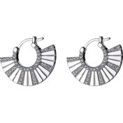 Resim Diversity Jewelry Kadın Gümüş Taşlı Yelpaze Küpe 
