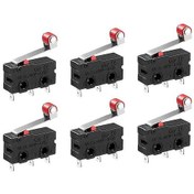 Resim Teltree Siyah 12 Adet Spdt Mikro Anahtar, 250v 5a, 1no+1nc Anlık Aksiyon, Rulman Kolu, 3-pin Terminal, Elektrikli Cihazlar İçin 5 