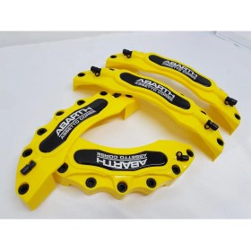 Resim Duru Doruk Kaliper Kapağı Abarth Sarı 4'lü Set Siyah Plasto Logo 