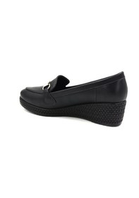 Resim Prego Park Moda Poli Hafif Taban Toka Detaylı Dolgu Günlük Kadın Ayakkabı Siyah Siyah 