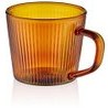 Resim Striped Borosilikat Cam Kahve Kupası Amber 140 Ml The Mia