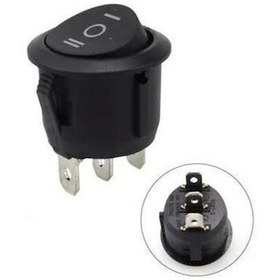 Resim On-Off-On Yuvarlak Işıksız Anahtar-3p 