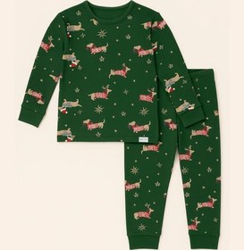 Resim Katia & Bony Çocuk Yılbaşı Temalı Pijama Takımı Yeşil - 8-9 Yaş 