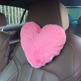 Resim Tek Paket Araba Başlık, Kalp Şeklinde Peluş Başlık, Araç Koltuk Yastığı Boyun Yastığı, Otomotiv İç Aksesuarları. 