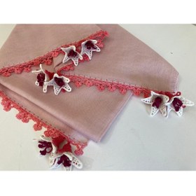 Resim KAFTAN TAKI TASARIM El Işi Pamuklu Fular 73x1.75 Cm Baş Örtüsü Türban 