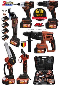 Resim Staxx ST3890 10 Pilli X4 Akü 388VF Kırıcı Delici + Taşlama + Somun Sökme + Dal Budama Matkap Seti 