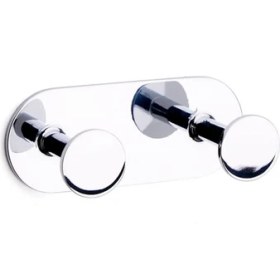 Resim Bobo Duvara Monte Yapışkanlı Ikili Askılık Krom Renk 45X46X110 Mm 