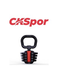 Resim CKSpor 3 Ü 1 Arada Ayarlanabilir Ağırlık Seti 18 Kg Dambıl Halter Ve Kettlebell Fonksiyonlu Profesyonel Fitness Ekipmanı 
