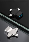 Resim Daytona Hc04-g Otg Usb Flash Drıver,gümüş Giriş:applelightning Type-c Mikrousb=>çıkış:usb3.0 