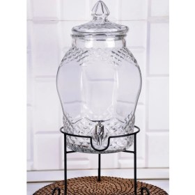 Resim Paçi 6 Litre Musluklu Cam Su Sebili Şerbetlik ve Damacana 