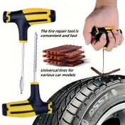 Resim 1 Takım, Motosiklet ve Araçlar için Lastik Tamir Kiti - Kolay Kullanımlı Yama Çözümü ile Delikleri Onarın ve Lastiği Değiştirin 