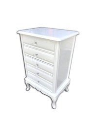 Resim Şifonyer Aslan Model Kayın Torna Ayak Çekmec 1Adet Parlak Beyaz N (382059832) 