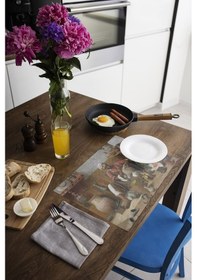 Resim Dekoratif Baskılı Keçe Amerikan Servisi, Supla 2'Li Servis Takım -335 Çok Renkli 