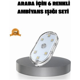 Resim Manyetik Araba İçi Ambiyans Led Işık Seti Kolay Montajlı Ve Kablolara Gerek Yok 