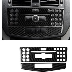 Resim Serfhyff Karbon Fiber Konsol CD Paneli Döşemesi - C Sınıfı W204 (Yurt Dışından) 